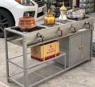 موقد مخيمات اربع عيون مع فرن تحمير